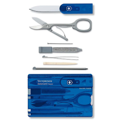 Victorinox SwissCard Transparent Blue