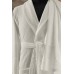 Bamboo Bold Jacquard Towel Bathrobe White XXL