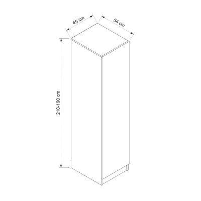 Minar Kale 1 Door Shelf Cabinet Dore - Smoke Glass