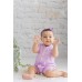 Baby Girl Duck Print Lilac Jumpsuit