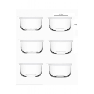 Lav Duo Glass Storage Container 6-Piece Round Storage Set