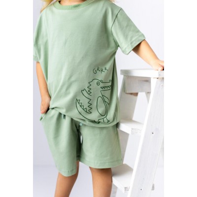 Boys' Crocodile Print T-shirt and Shorts Set