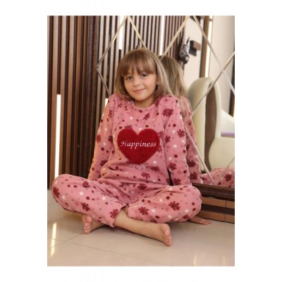 Hebblife Kids' Fleece Winter Pajama Set (Ages 5-10)