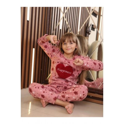 Hebblife Kids' Fleece Winter Pajama Set (Ages 5-10)