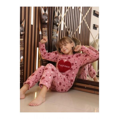 Hebblife Kids' Fleece Winter Pajama Set (Ages 5-10)