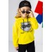 Boys' Cat Embroidered Hooded Sweatshirt