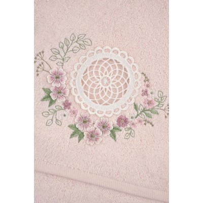 NIL Embroidered Bamboo Towel Powder Color 50x85