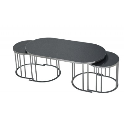 HEBBLIFE Orbit 2+1 Middle Coffee Table Set