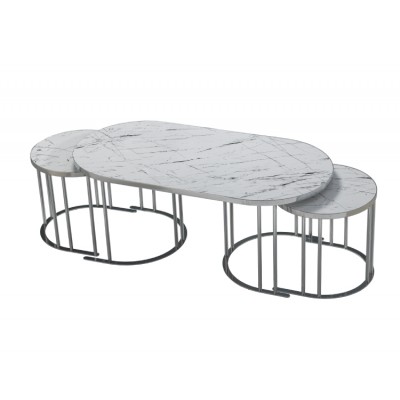 HEBBLIFE Orbit 2+1 Middle Coffee Table Set