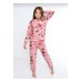 Hebblife Pink Children's Shaved Fleece Thick Home Pajama Set (Ages 5-10)