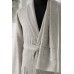 Bamboo Bold Jacquard Towel Bathrobe Beige XXL