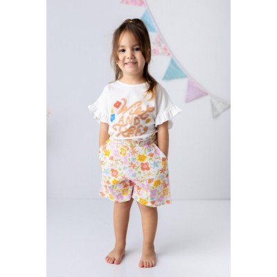 Baby Girl Floral Print Shorts & T-Shirt Set