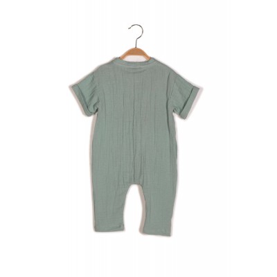 Unisex Baby Pocketed Muslin Jumpsuit