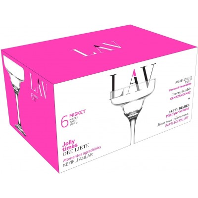 Lav Margarita Glasses Set of 6