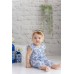 Baby Girl Navy Striped Sleeveless Wrap Collar Jumpsuit