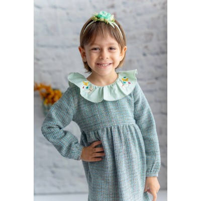 Baby Girl Dress with Collar Detail