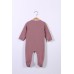 Baby Girl Embroidered Ribbed Footed Jumpsuit