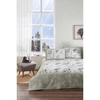 Ozdilek Toile De Jouy Double Bedspread Set