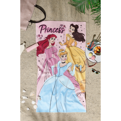 Ozdilek Princess Rose Disney Licensed Velvet Beach Towel 70x130 cm