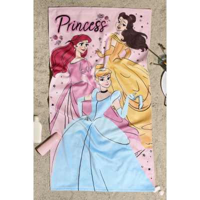 Ozdilek Princess Rose Disney Licensed Velvet Beach Towel 70x130 cm