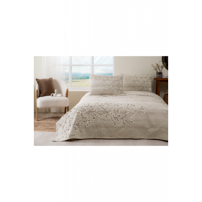 Ozdilek Cerezo Flor Double Bed Bedspread Set