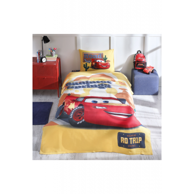 Ozdilek Cars Radiator Single Disney Licensed Fitted Sheet Kids Bedspread Set